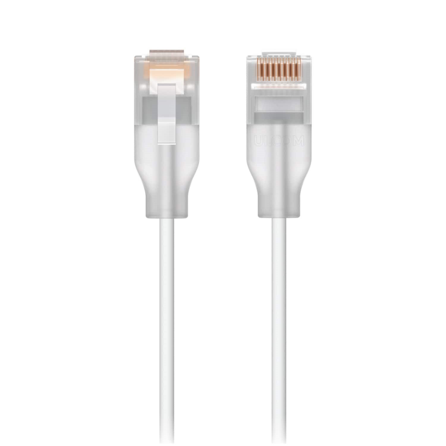 Ubiquiti UniFi Etherlighting Patch Cable, 	Single Unit, UACC-Cable-Patch-EL-0.15M-W, (2) Translucent Booted RJ45, Indoor, Length 0.15M, White
