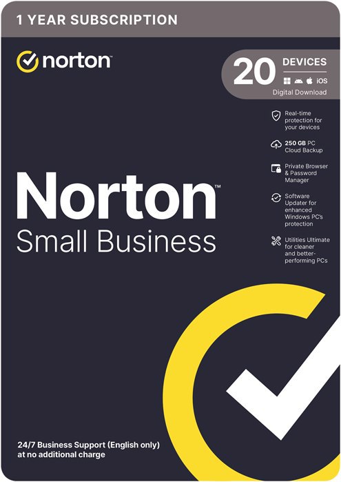 Norton Small Business 250GB Au 1 User 20 Devices 12 Months, Digital Key Via Email (Available On Leader Cloud)