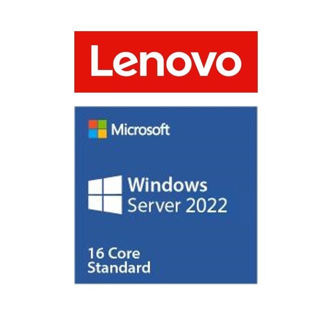 Lenovo Windows Server 2022 Standard Rok (16 Core) - MultiLang ST50 / ST250 / SR250 / ST550 / SR530 / SR550 / SR650 / SR630, Need To Purchase Cals