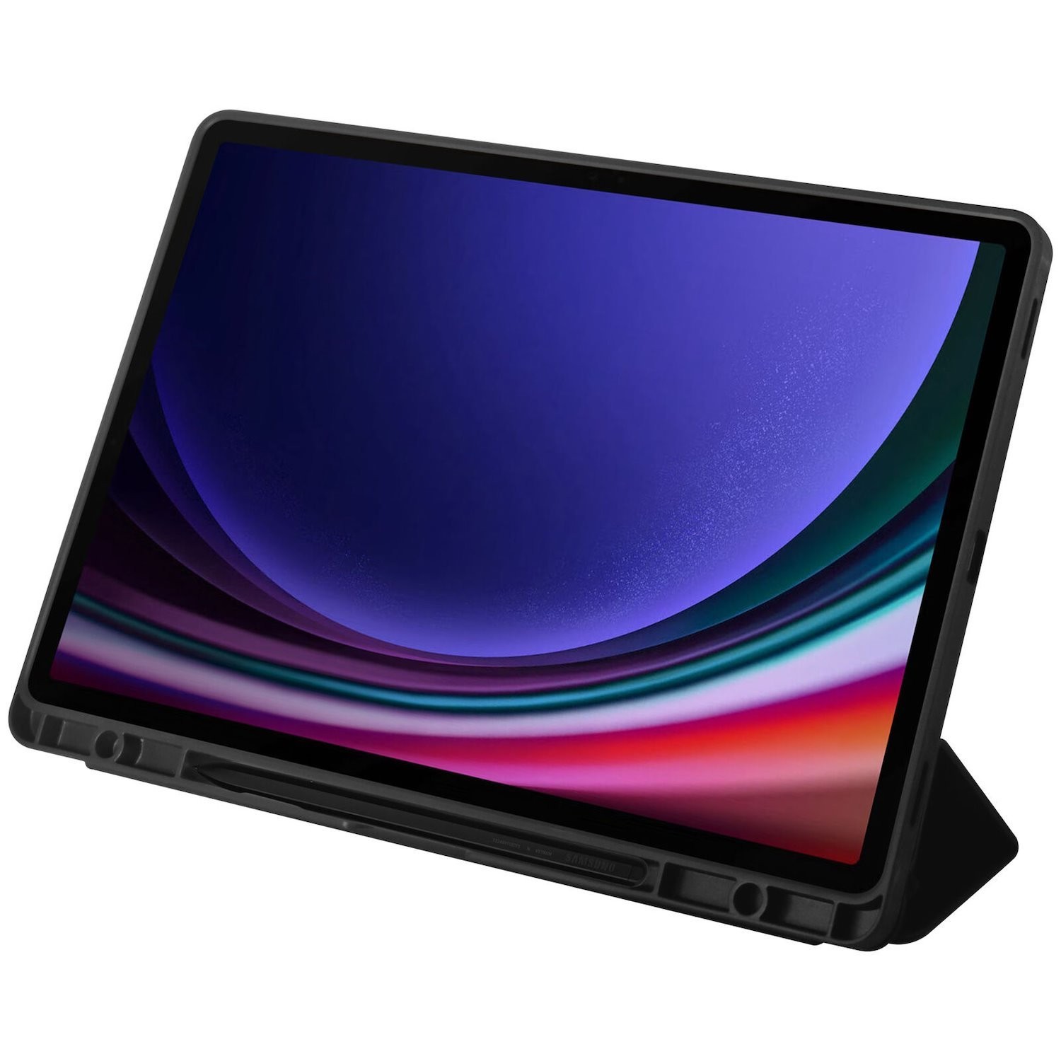 OtterBox React Folio Samsung Galaxy Tab S10+/ Tab S9+ (12.4') Case Black - (77-95124),Drop+ Military Standard,Raised Edges,7 Years Warranty