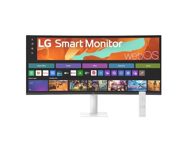 LG Smart 34U601SA-W 34" Class UW-QHD Smart LCD Monitor - White