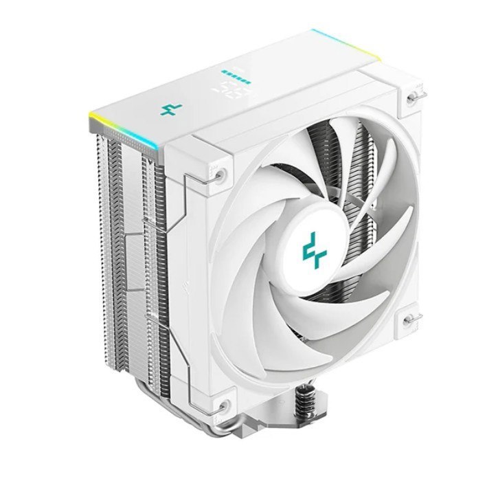DeepCool Ak400 Digital Se WH Cpu Cooler, Status Display, Argb Led Strips, 4X Heat Pipe Intel Lga1851/1700/1200/1151/1150/1155 /Am5/Am4