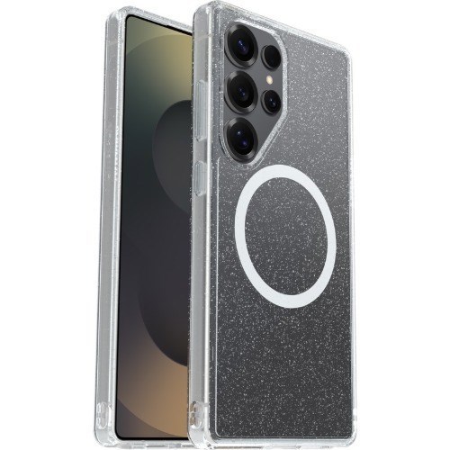 OtterBox Symmetry Clear Magnets Samsung Galaxy S25 Ultra 5G (6.9') Case Stardust - Clear (77-97524), Drop+ 3X Military Standard, 7 Years Warranty