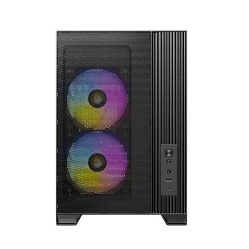 Antec Flux M Micro Atx/Itx, TG Side, 5 Slots, 2X3.5',2X2.5', 6X120MM Fans Incl Argb, 360MM Rad, GPU≤405mm, CPU≤175mm, Usb-C. Compact MicroATX Case