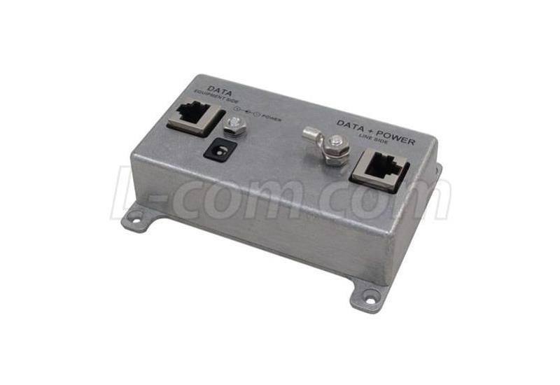 L-Com Cat5e Power Injector Ethernet Lightning Protector