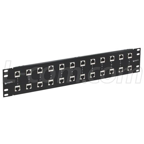 L-Com 19Inch Rack Mount 12 Port Cat6 Lightning Protection
