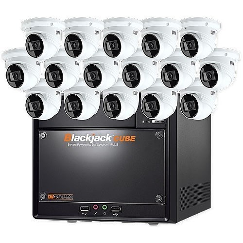 Digital Watchdog DW-CUFTKIT916 Bundle (16) 6K-MT95Wi28T 5MP 2.8mm Fixed Lens Vandal Turret Cameras (1) 6K-BJCUBE9T 9TB HDD NVR