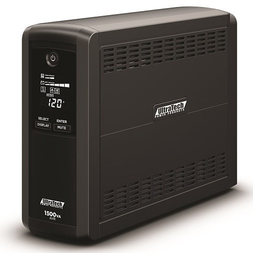UltraTech 0E-1500V10RD 1500VA/ 900W Battery Backup Line-Interactive Mini-Tower UPS with 8 Outlets