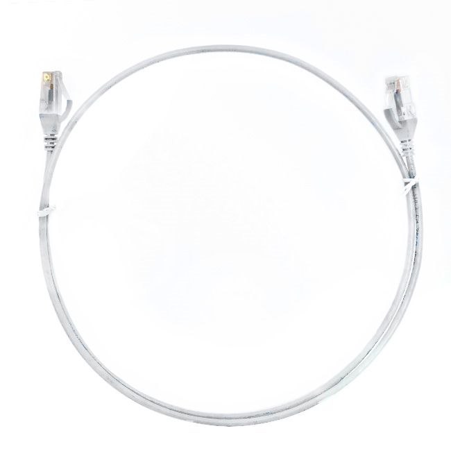 4Cabling 1M Cat 6 Ultra Thin LSZH Pack Of 10 Ethernet Network Cable. White