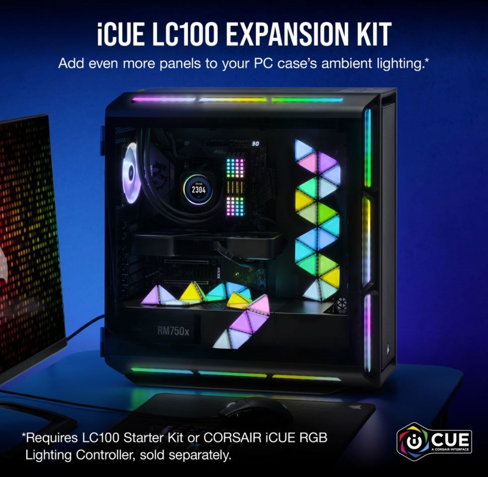 Corsair Icue LC100 Smart Case Lighting Triangles, Expansion Kit