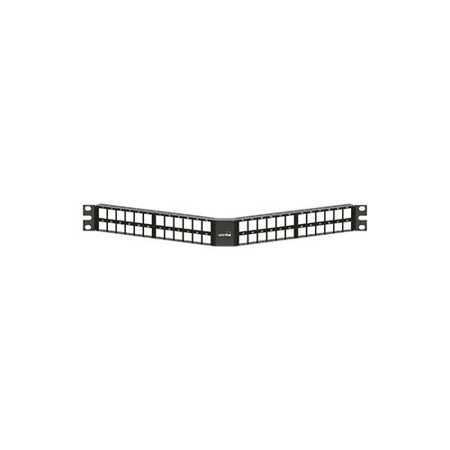 Leviton | 1Ru 48-Port Angled Quickport™ High-Density Patch Panel | Black