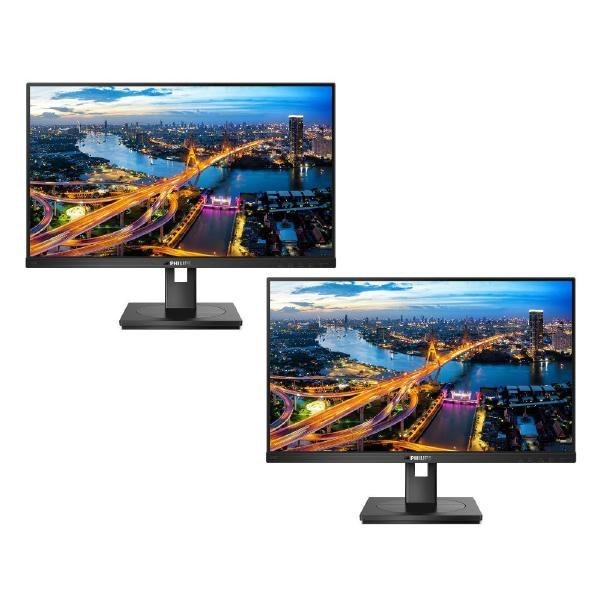 Philips 242B1 + 243B1 Daisy Chain Solution Dual Monitor Bundle