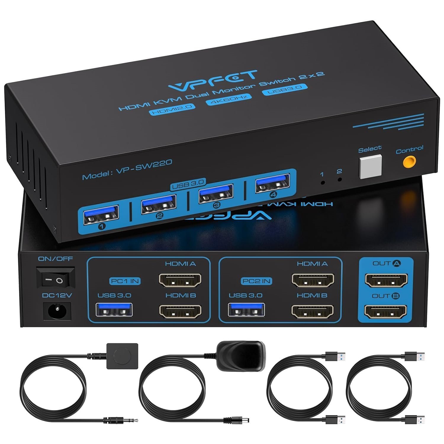 HDMI KVM Switch Dual Monitor