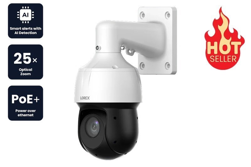 Lorex P11 - 2K (4MP) IP Wired PTZ Security Camera with AI Detection and 25x Optical Zoom