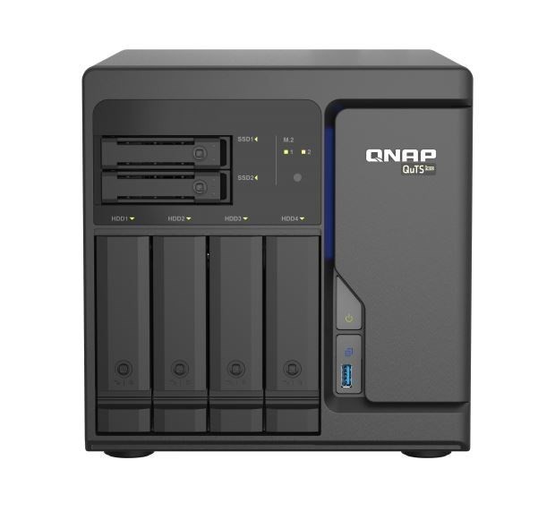 Qnap TS-h686-D1602-8G 6 Bay Tower Nas IntelÂ® XeonÂ® D-1602 2 Cores/4 Threads 2.5 GHz processor(Turbo Boost Up To 3.2 GHz), 8GB DDR4 (2 X 4 GB),4 X 2.5GbE Ports
