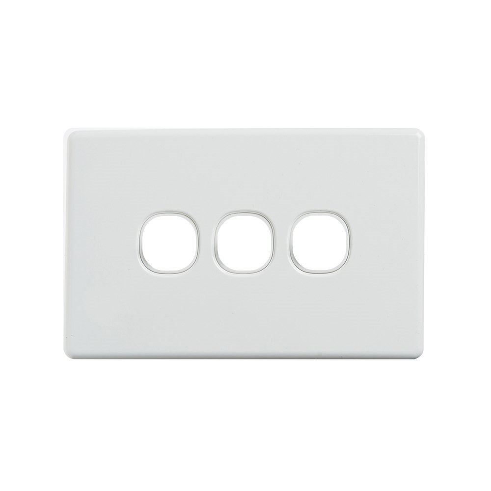 4Cabling 4C | Classic 3 Gang Switch Cover Plate | White