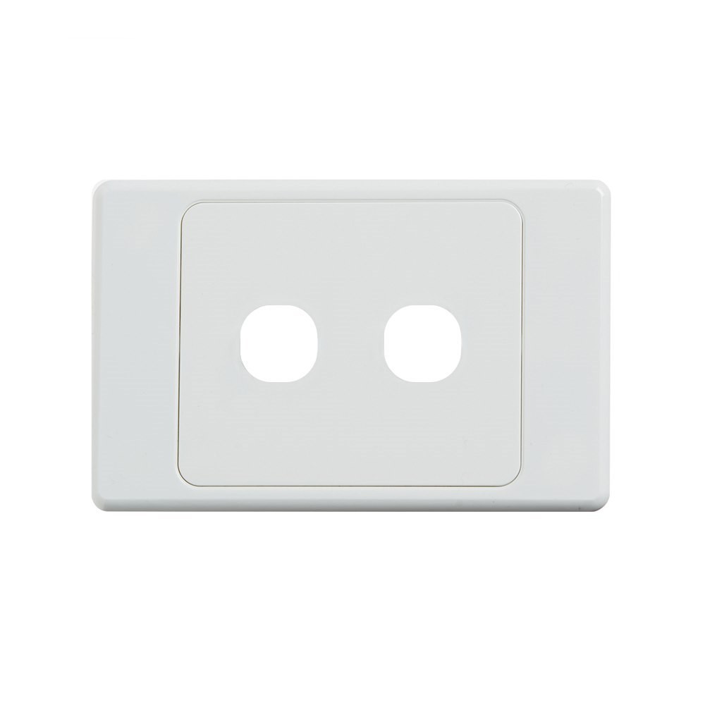 4Cabling 4C | Ultima 2 Gang Switch Cover Plate | White