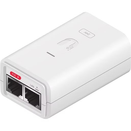 Ubiquiti Poe-24-7W-G-Wh | PoE Injector, 24VDC, 0.3A, Gigabit