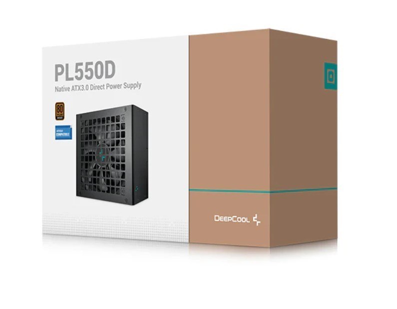 DeepCool PL550D 550W 80+ Bronze Certified Non-Modular Atx Power Supply(Direct Cable), 120MM Fan, DC To DC, Atx12v V3.0, 100,000 MTBF, 85% Efficiency