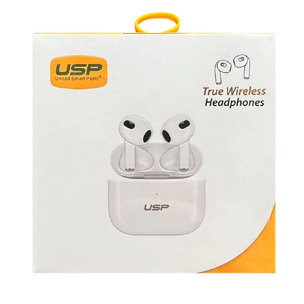 Usp True Wireless Earphones/Headphones White BT241 - Smart Touch Controls, Noise Isolation, Ergonomic Fit, Bluetooth V5.0, Stable & Lightweight