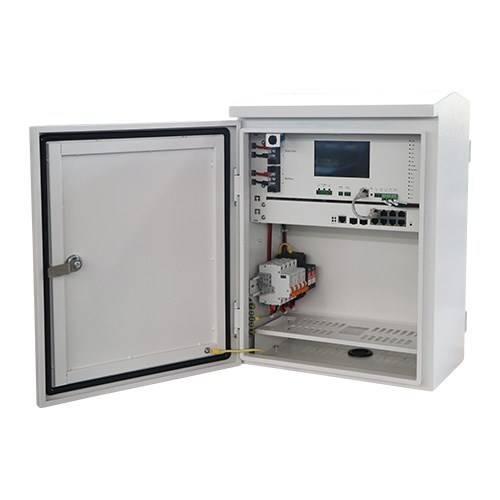 LDR Outdoor Smart Solar Box,IP55,Touch Screen,Waterproof Cabniet,Solar Power Input( <100VD), 2 PoE Port Up To 90W,6 PoE Port Up To 30W, L2 Mange,White