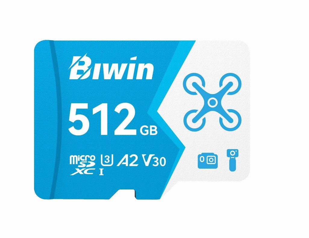 Biwin MS160-512G microSD Card 512GB U3, V30, A2,Read/Write Speeds Up To 160/120 MB/s