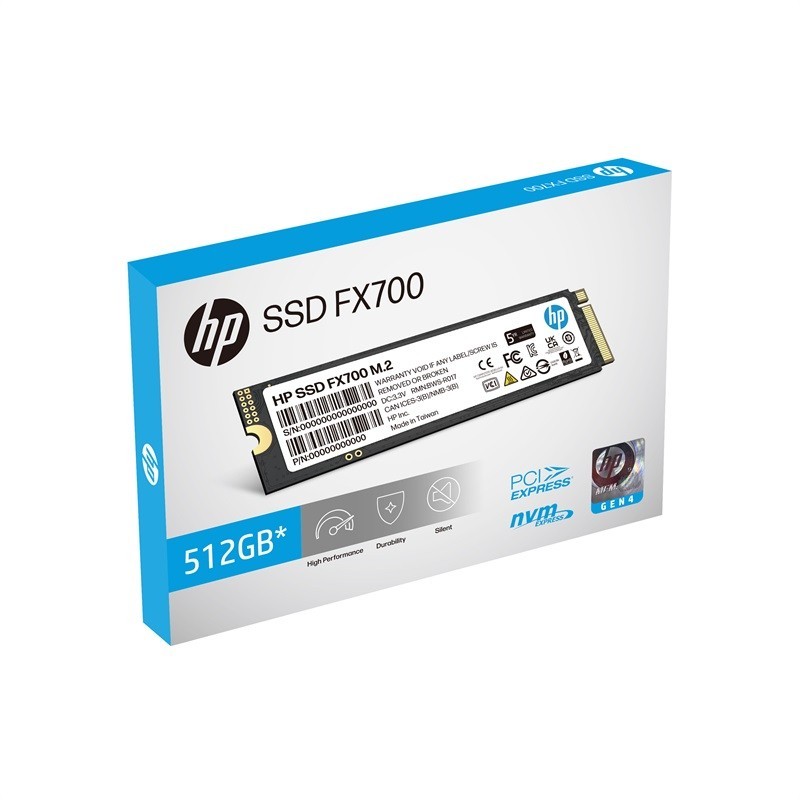 Biwin (HP SSD) HP FX700 512GB PCIe Gen 4X4 M.2 NVMe 2.0 SSD 6300MB/s & 3100MB/s Up To 7200 MB/s Read Speed
