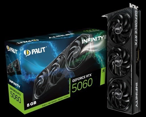 Palit RTX5060 Infinity 3 8GB GDDR7 128Bit 3-DP Hdmi Ne75060019p1-Gb2063s