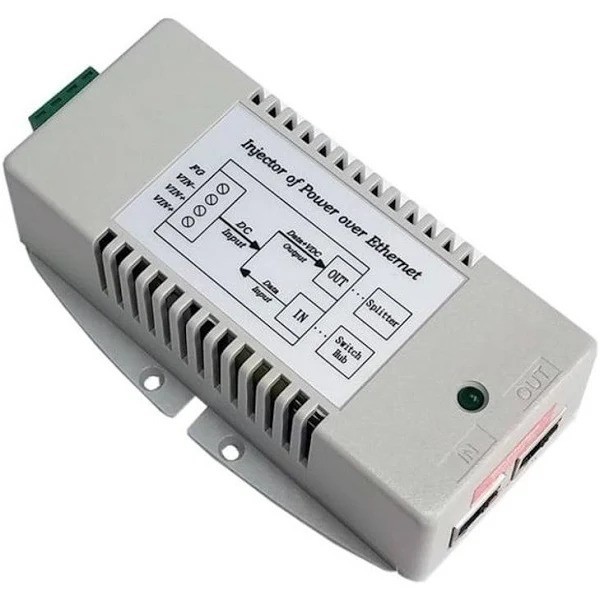 Tycon Power TP-DCDC-1248GDX2-HP, 10-15VDC In, QTY 2 Ports 802.3Af/At 56VDC 21W Out DC To DC Converter And Gigabit PoE Inserter