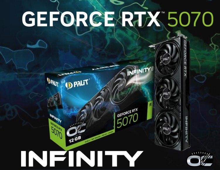 Palit RTX5070 Infinity 3 Oc 12GB GDDR7 192Bit 3-DP Hdmi Ne75070s19k9-Gb2050s