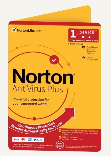 Norton Av Plus 2GB 1U 1D 12Mo Ath DVDSLV