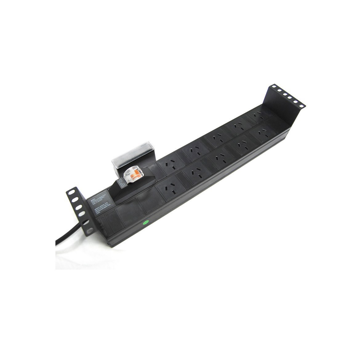 PowerShield Horizontal Pdu With 10A Aus Input Plug, 10 X Anz 10Amp Outlets, 2U, Circuit Breaker, Efficient Power Distribution