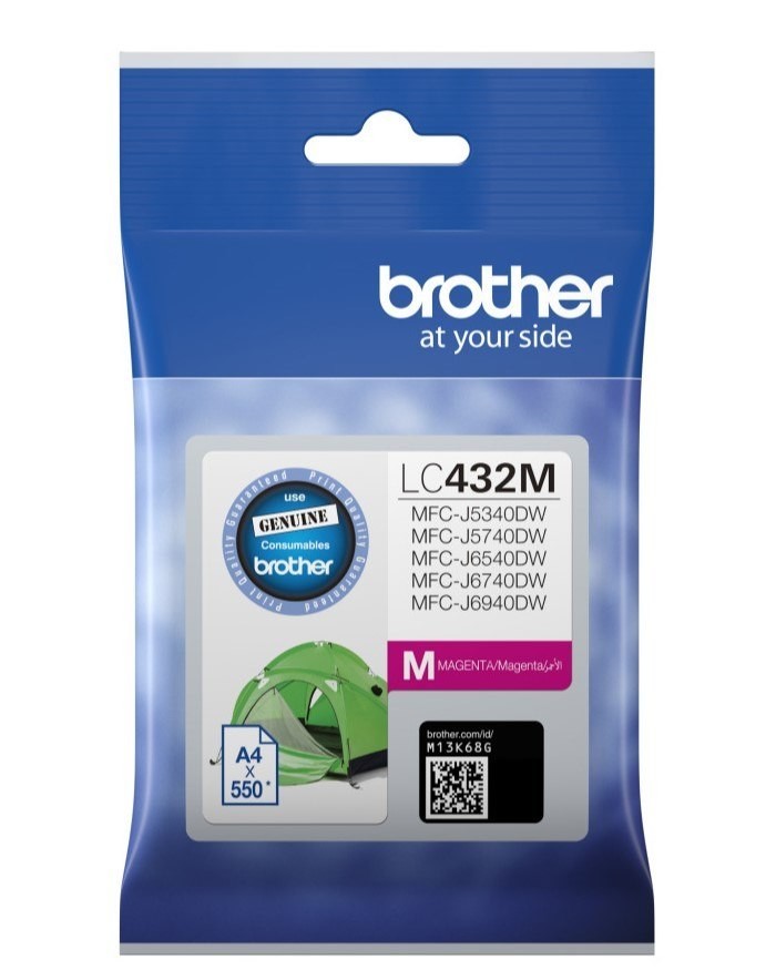 Brother LC432M Original Inkjet Ink Cartridge - Single Pack - Magenta - 1 Pack
