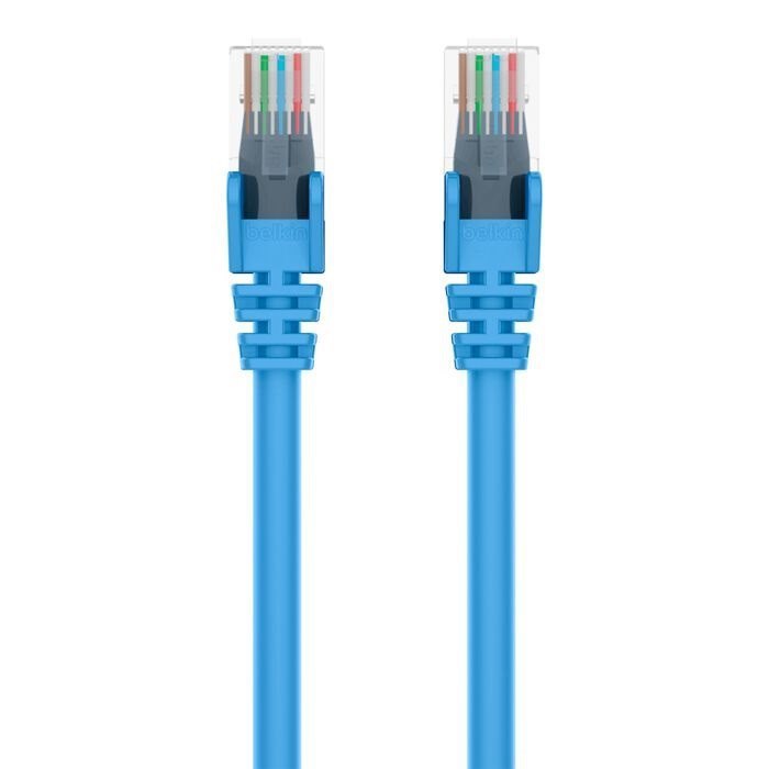 Belkin Cat6 Network Cables (5M) - Blue (A3L980bt05MBLUS), Gold Plated Connector, Snagless Prevents Breaking & Cracking, 2 Years Warranty