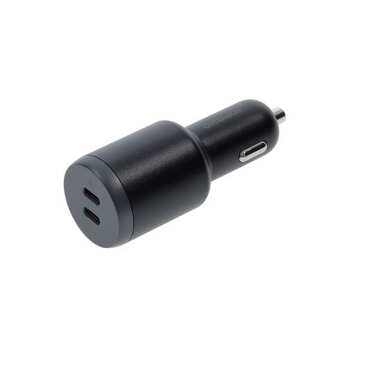 Otterbox 100W Dual Port Standard Fast Car Charger - Black (77-98237), 2 Usb-C, Smart & Compact Design, Hassle-Free, 2 Years Warranty