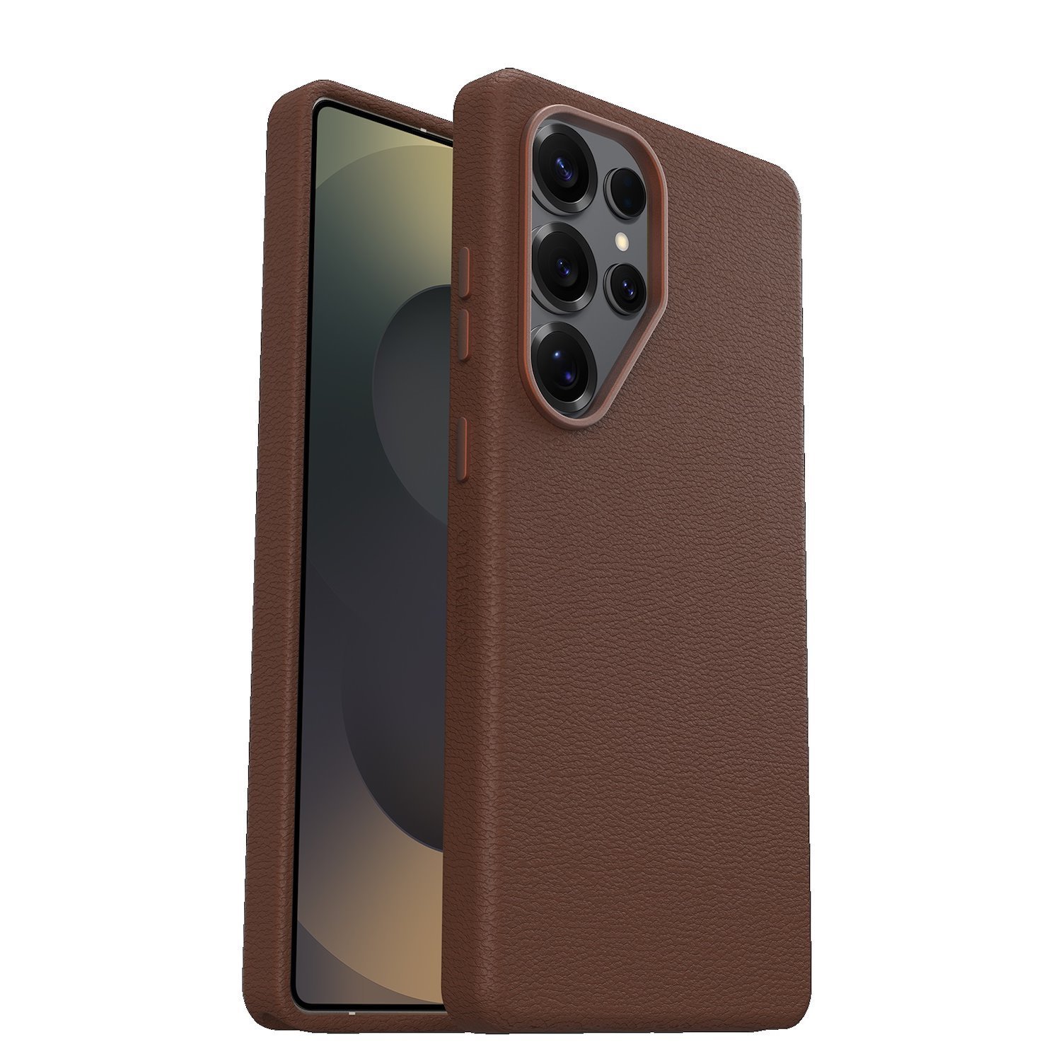 OtterBox Symmetry Cactus Leather Samsung Galaxy S25 Ultra 5G (6.9') Case Rich Adove Brown - (77-97509), Drop+ 3X Military Standard, 7 Years Warranty