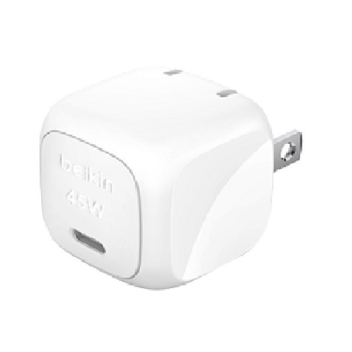 Belkin BoostCharge Compact 45W Usb-C PD 3.1 Wall Charger - White (WCA013auWH), Safe & Efficient, Compact & Travel-Ready, Cew $2500, 2 Years Warranty