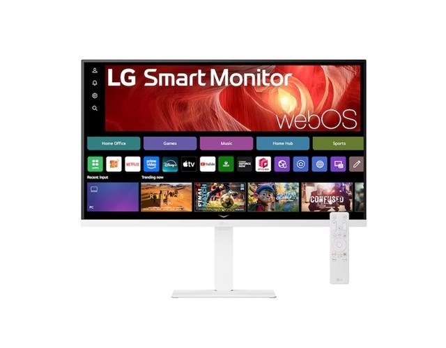 LG 31.5' 4K Uhd Smart Monitor With webOS, Usb-C PD 65W, AirPlay 2, Dci-P3 90%, Bluetooth, 5MS, 60Hz, And Tilt/Height/Swivel/Pivot Stand