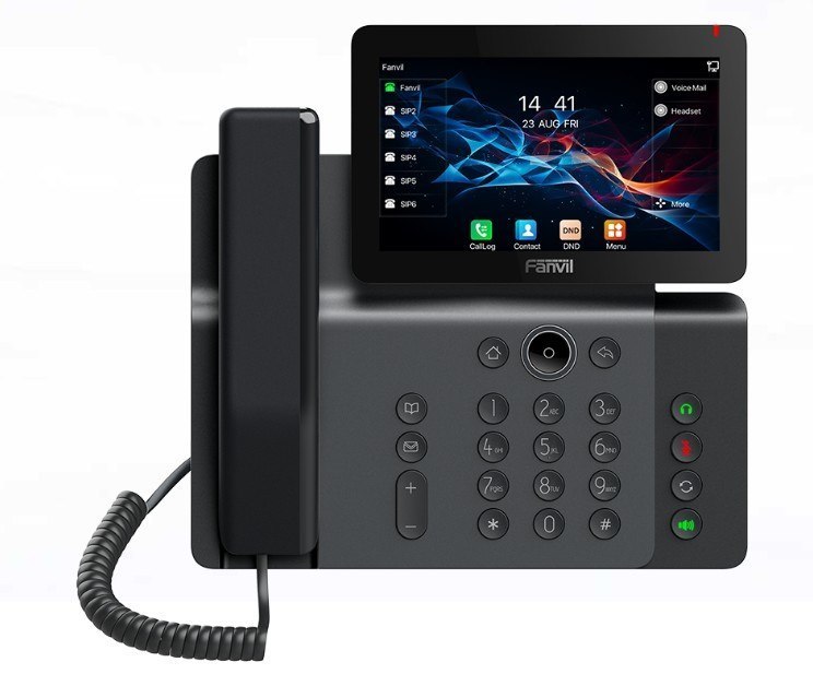 Fanvil V66 Prime Business Ip Phone, 7' Color Touch Screen, HD Audio, Wi-Fi 6, Bluetooth 5.4, 20 Sip Lines, 6-Way Conference