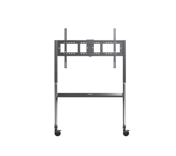 ViewSonic VB-STND-009 Slim Trolley Cart For 55' To 105' Display, Streamlined, Height-Adjustable Design, 360° Silent Wheels With Quick-Release Brakes
