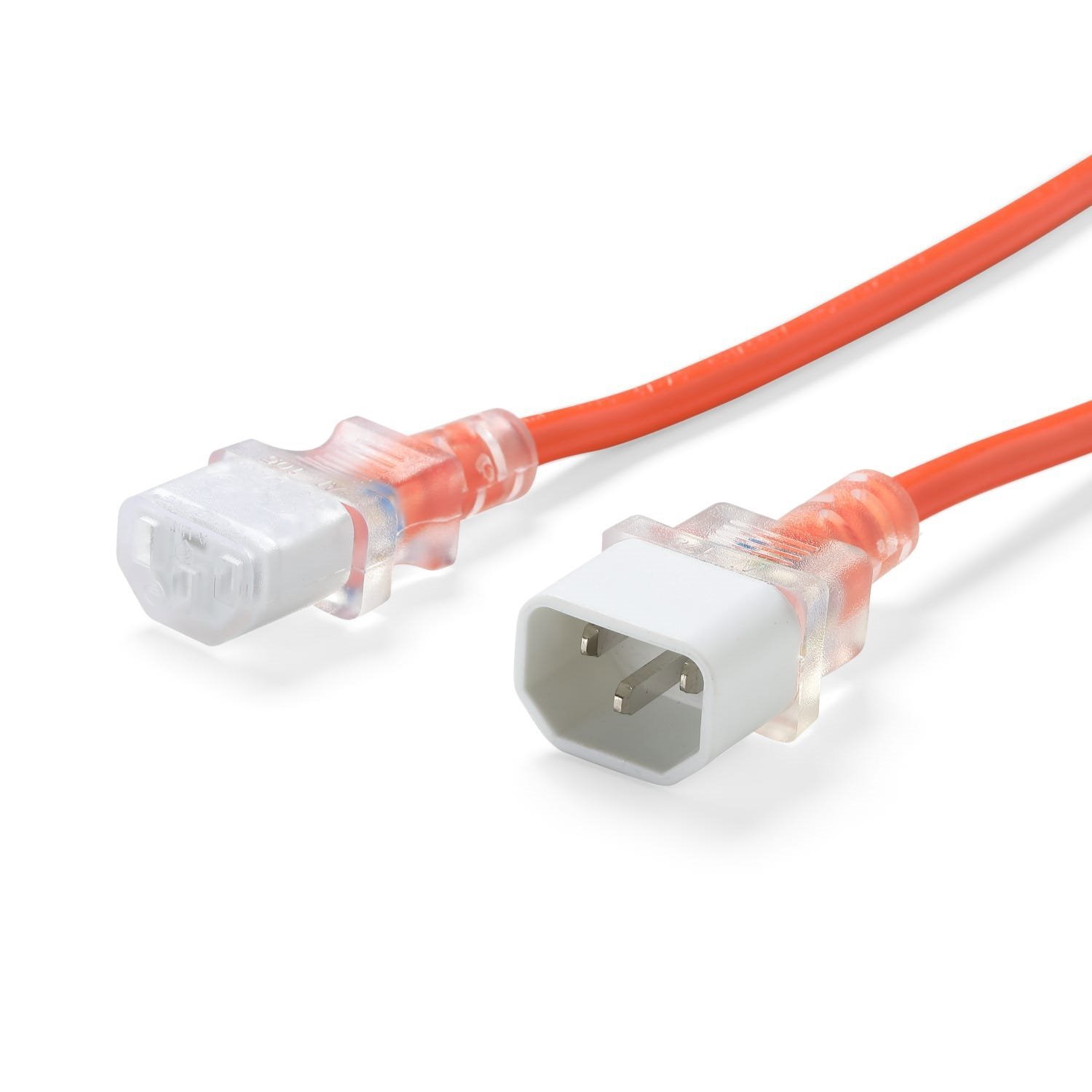 4Cabling 1.5M Medical Iec C13 To C14 Extension Power Cord | Orange