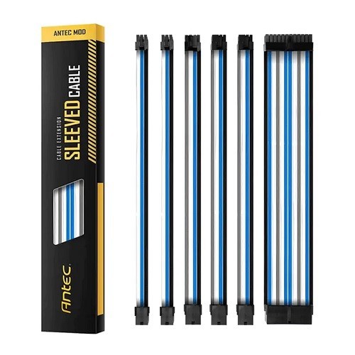 Antec For Antec Psu - Sleeved Extension Cable Kit V2 - Blue/White/Black