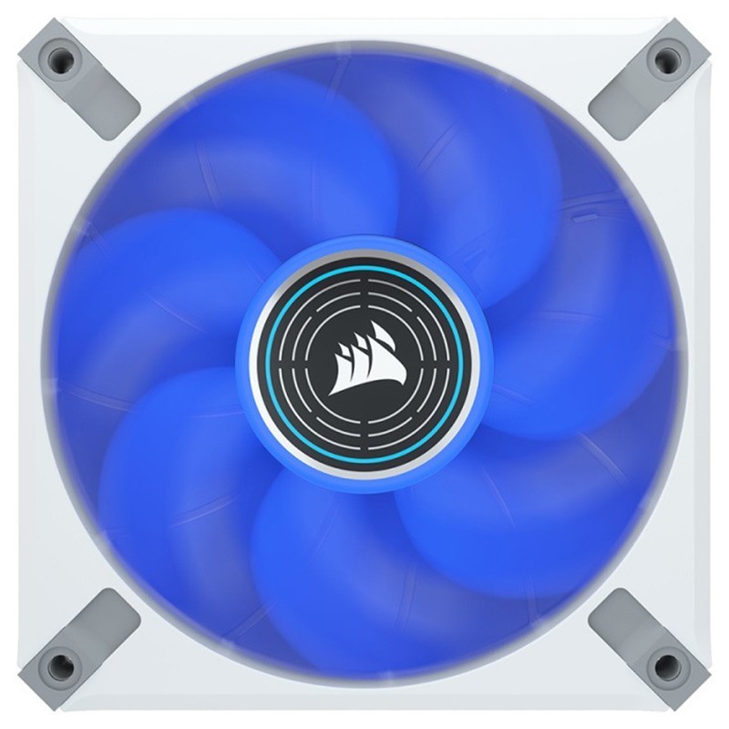 Corsair ML Elite Series, ML120 Led Elite White, 120MM Magnetic Levitation Blue Led Fan With AirGuide, Single Pack