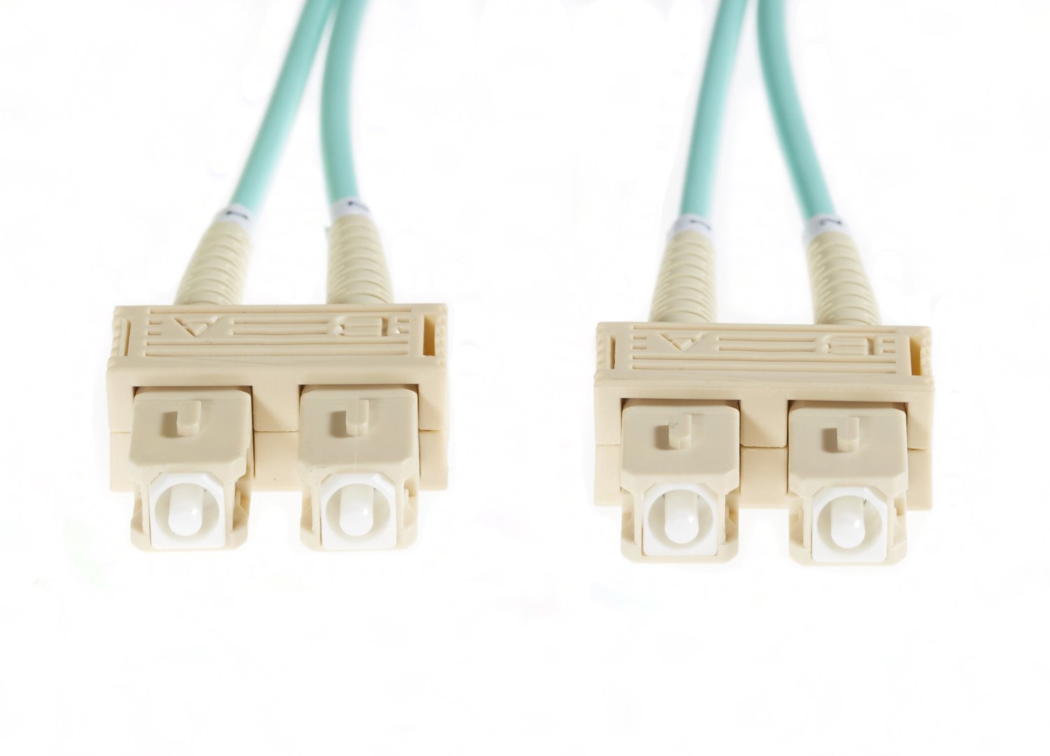 4Cabling 10M SC-SC Om3 Multimode Fibre Optic Cable: Aqua