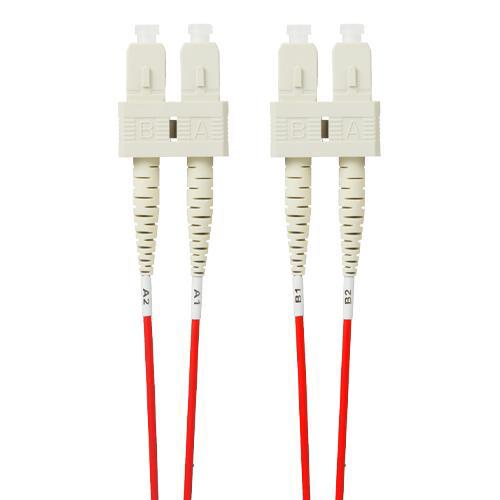 4Cabling 2M SC-SC Om4 Multimode Fibre Optic Patch Cable: Red