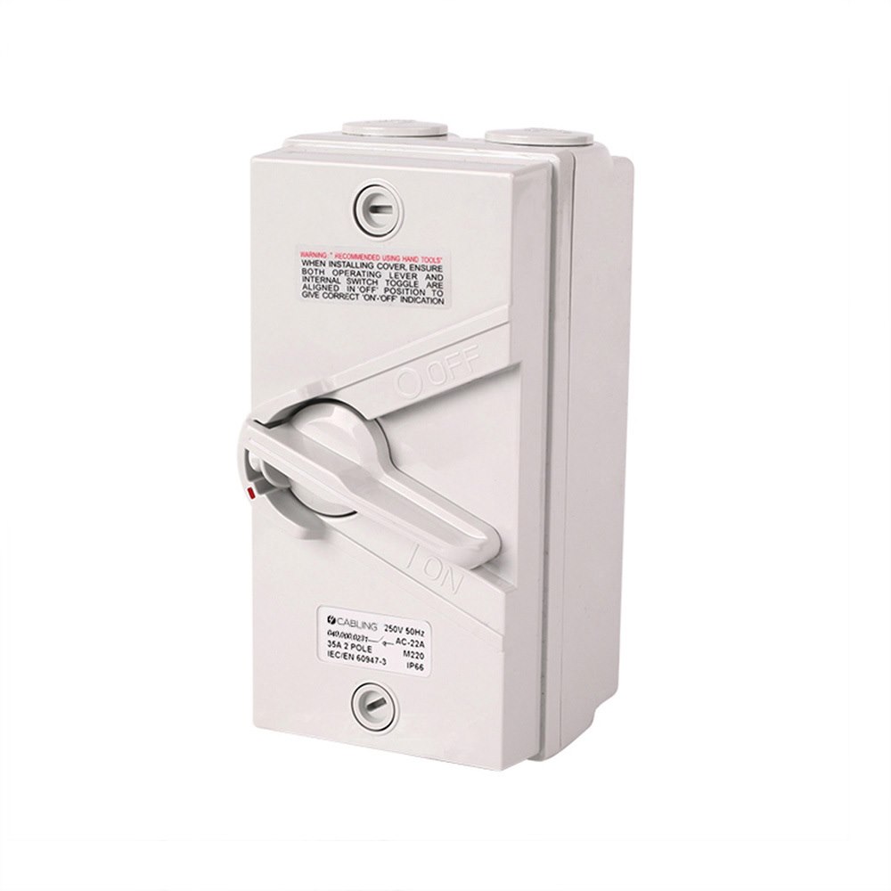 4Cabling 4C | Weatherproof Isolator 2 Pole Ip66 250V 35A
