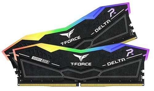 Team T-Force Delta RGB, Black, DDR5, 6000MHz, 32GB Kit(2 X 16GB), U-Dimm, CL30, 1.35V, Limited Lifetime Warranty