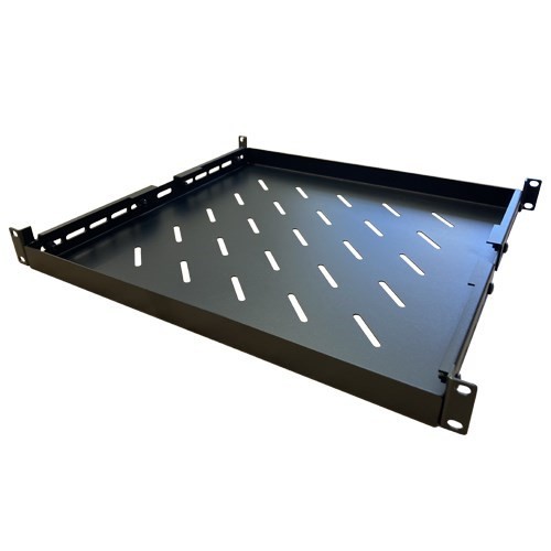 LDR Adjustable 1U Shelf Recommended For 19' 445MM To 800MM Deep Racks - Black Metal Construction
