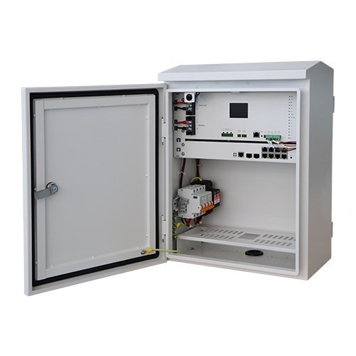 LDR Outdoor Smart Solar Box, Ip55,*2.4 Inch Screen*,Waterproof,Solar Power Input( <100VD),2 PoE Port Up To 90W, 6 PoE Port Up To 30W, L2 Manage, White