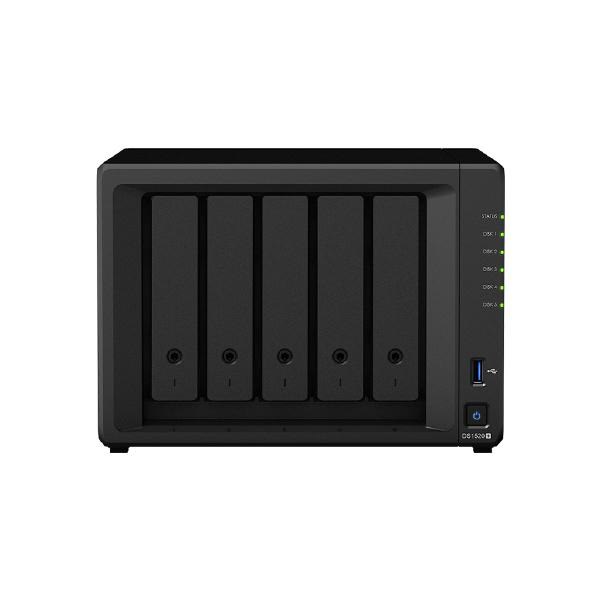 Synology DS1520+, 5 Bay Nas (No Disk), Cel-J4125 Quad CORE,8GB,GbE(4),USB,M.2(2),TWR,3YR